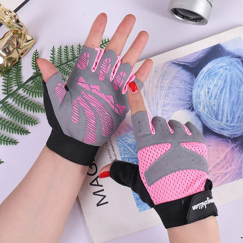 Breathable Fingerless Gloves for Cycling & Gym