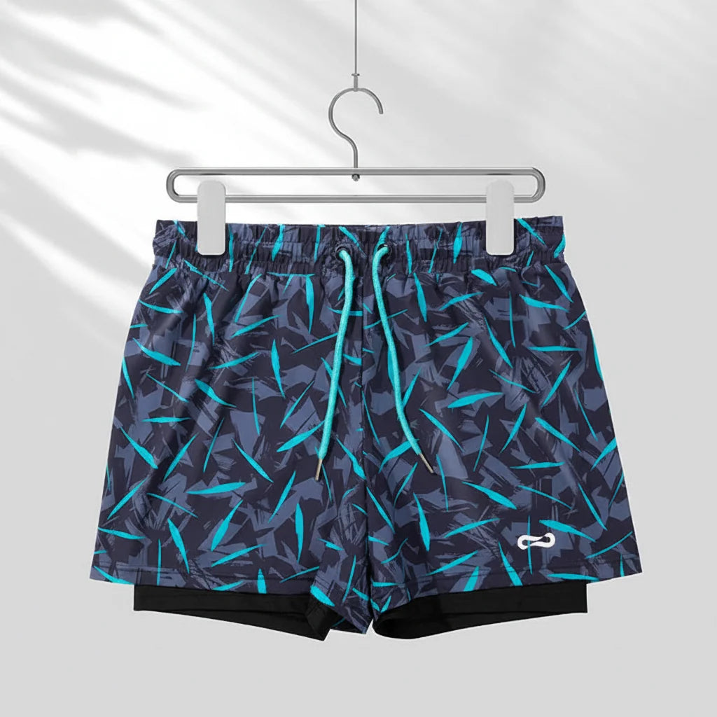 Men’s 2-in-1 Swim Trunks Compression Liner & Quick-Dry