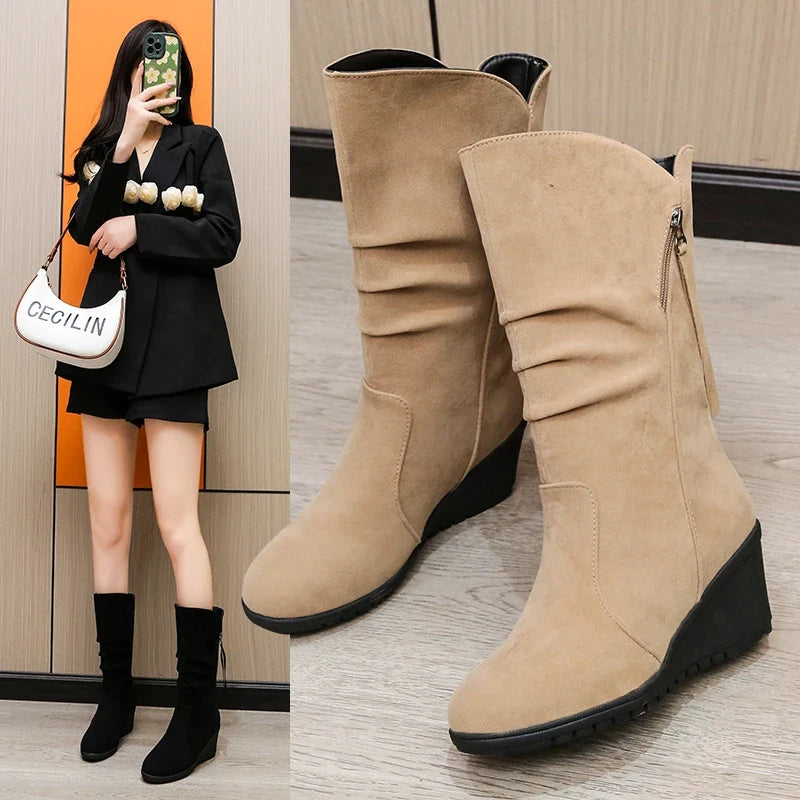 Vintage Suede Ankle Boots