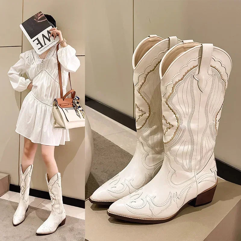Embroidered Western Boots