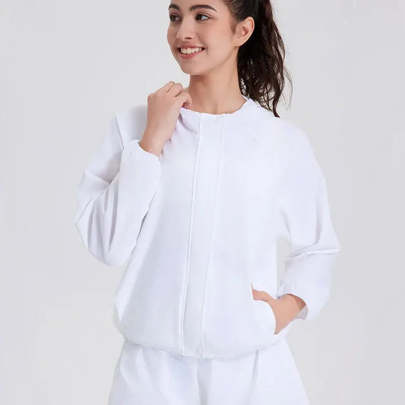 Women's Anti-UV Running Jacket - UPF50+ Quick-Dry Hoodie