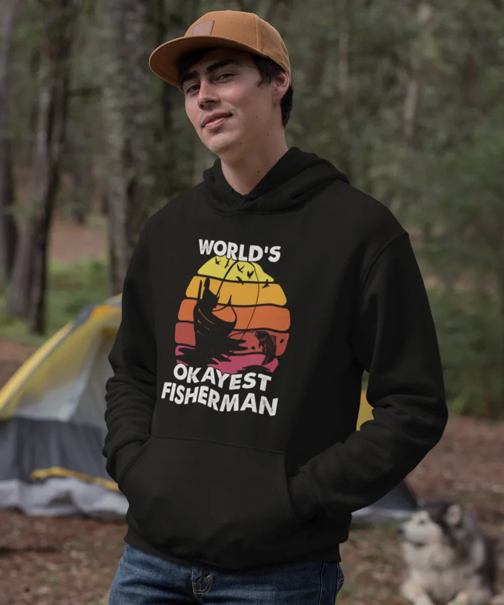 World's Okayest Fisherman Unisex Hoodie
