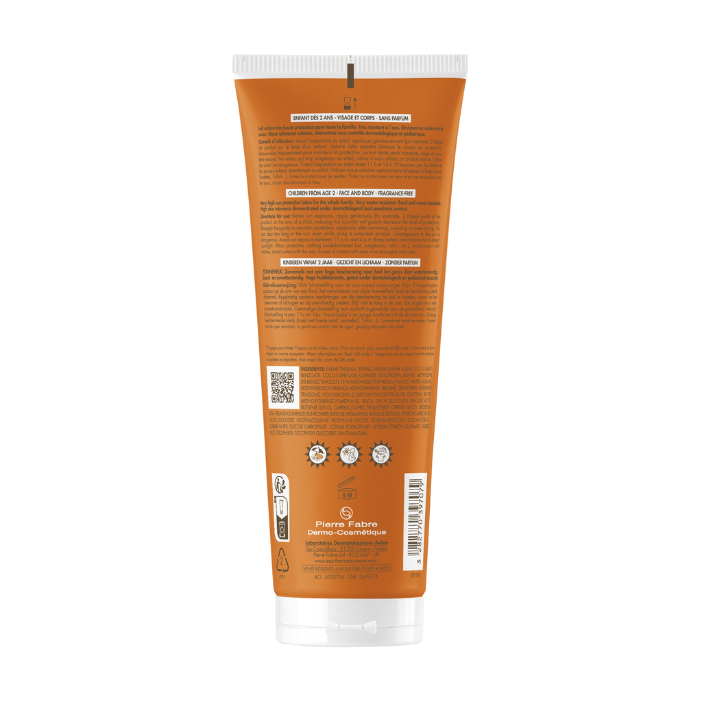 Avène Solaire Children's Milk SPF 50+ Sunscreen