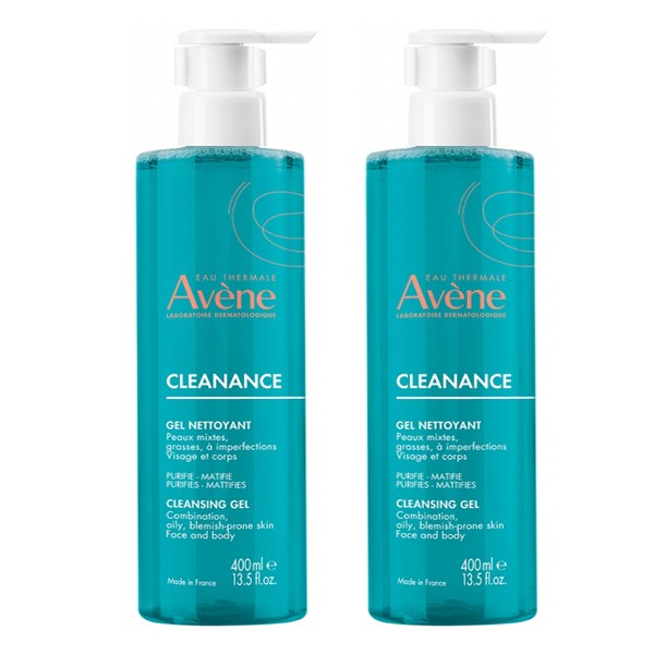 Avène Cleanance Oily Skin Cleansing Gel - 2-Pack