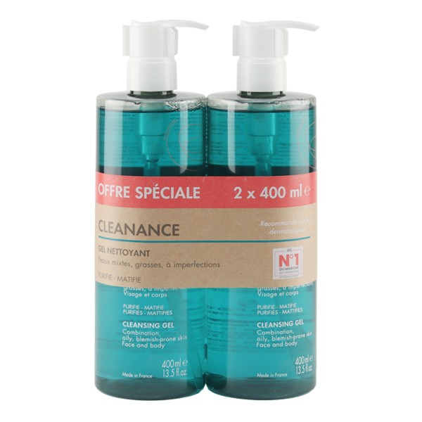 Avène Cleanance Oily Skin Cleansing Gel - 2-Pack