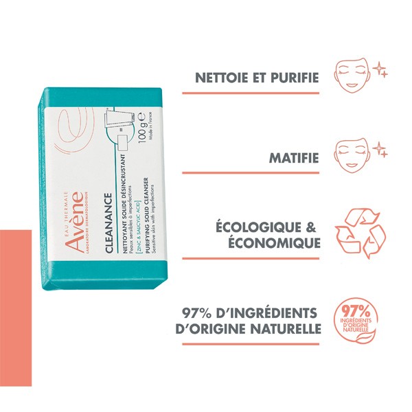 Avène Cleanance Solid Cleaner Bar for Oily Skin