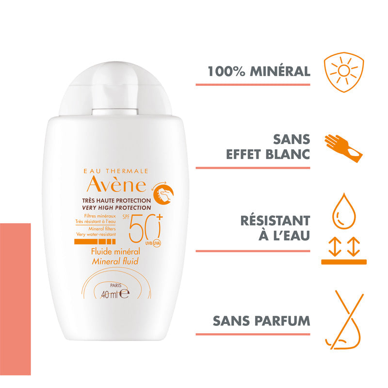 Avène Solaire Mineral Fluid SPF 50+ for Sensitive Skin