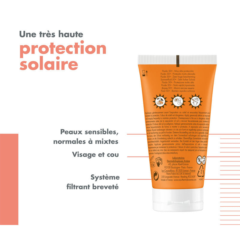 Avène Solaire Fluid SPF 50+ for Sensitive Skin