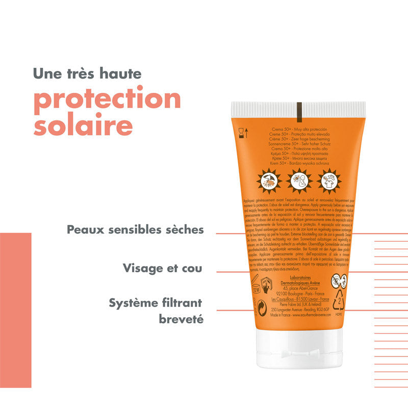 Avène Solaire Cream SPF 50+ Very High Sun Protection