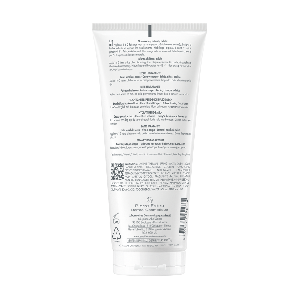 Avène XeraCalm Nutrition Cleansing Milk Sensitive Skin