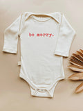 Be Merry Organic Cotton Baby Bodysuit Long Sleeve
