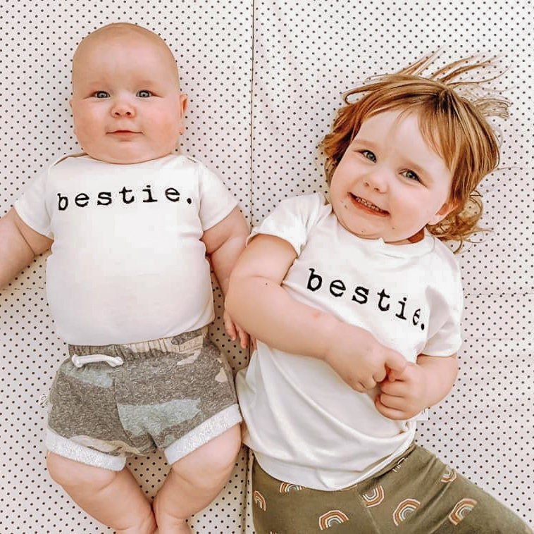 Bestie Organic Cotton Baby Bodysuit Short Sleeve