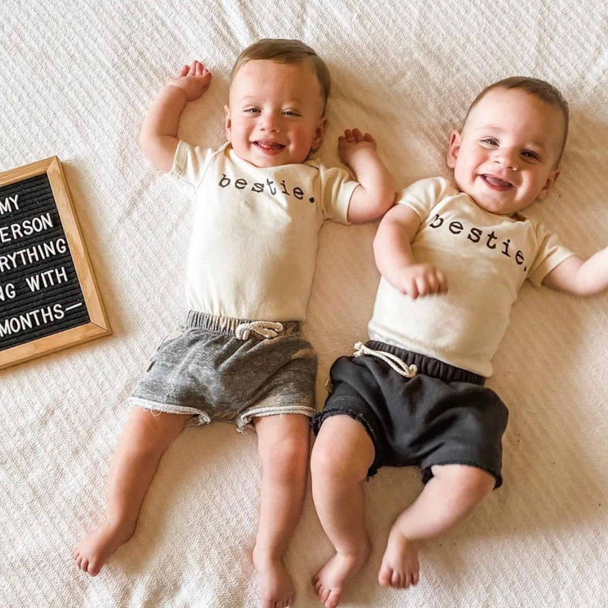 Bestie Organic Cotton Baby Bodysuit Short Sleeve