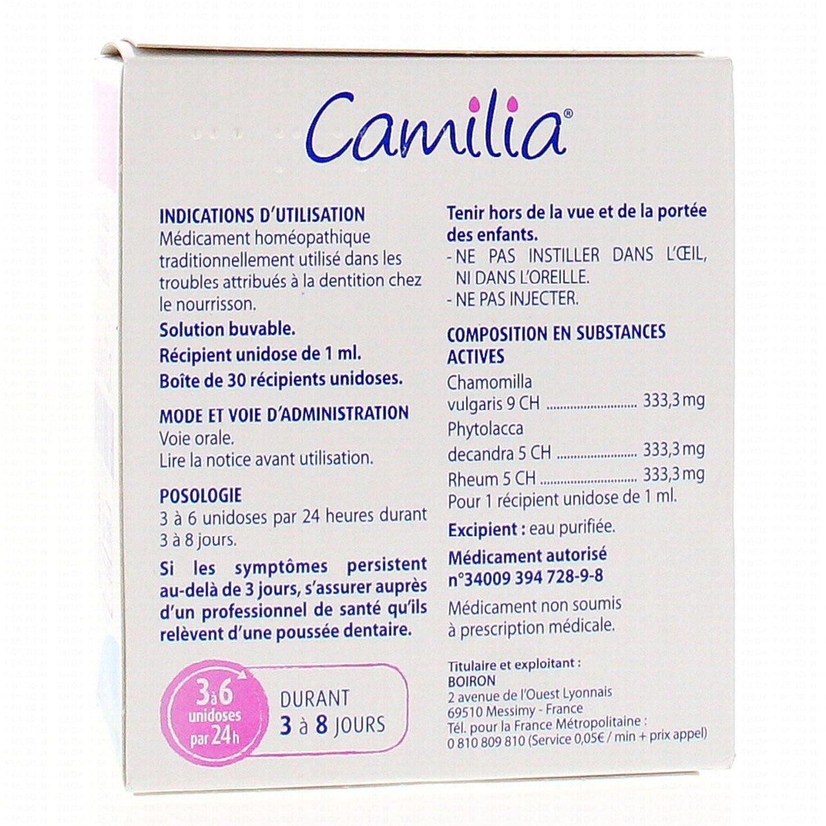 Boiron Camilia Teething Drops