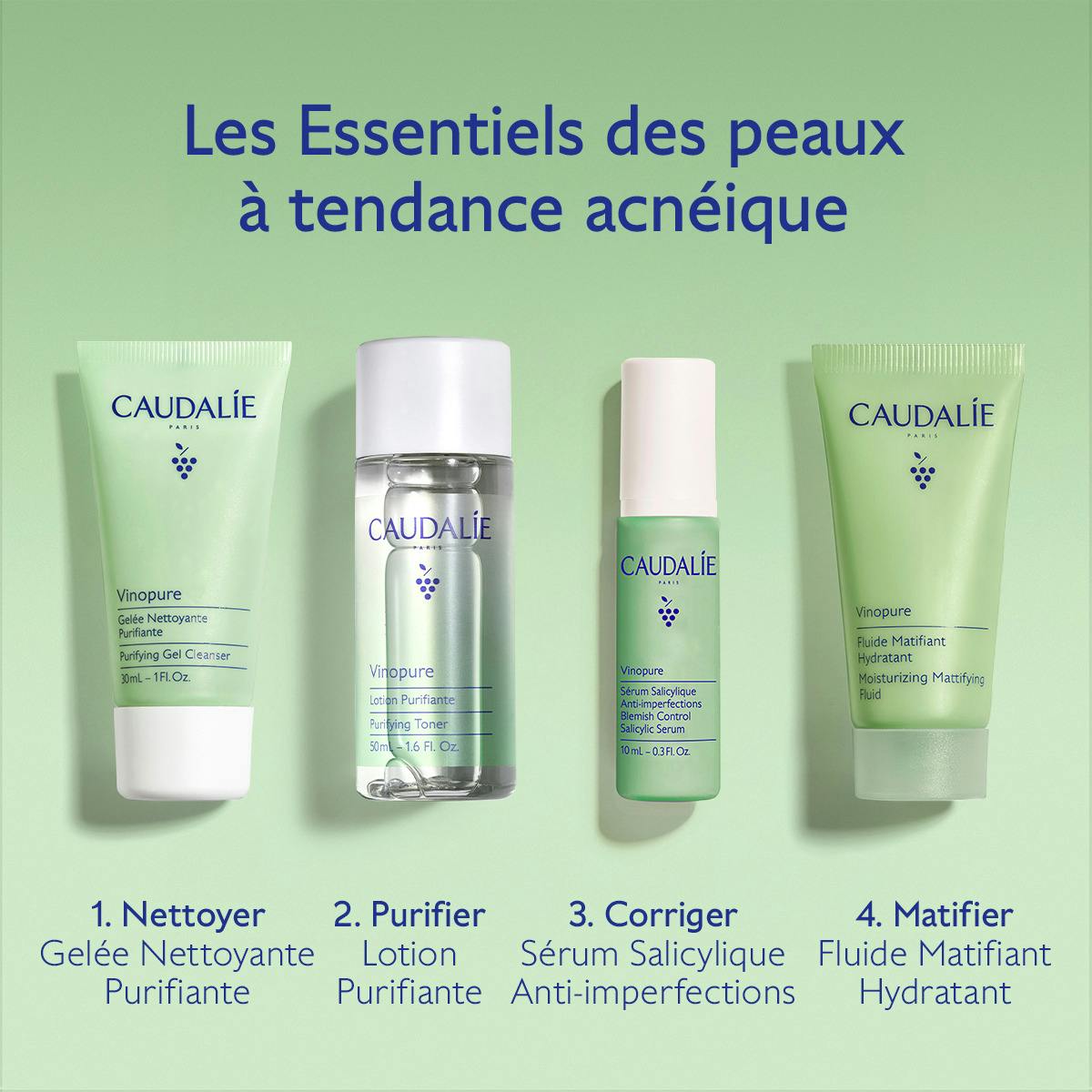 Caudalie Vinopure Salicylic Acid Blemish Control Starter Kit