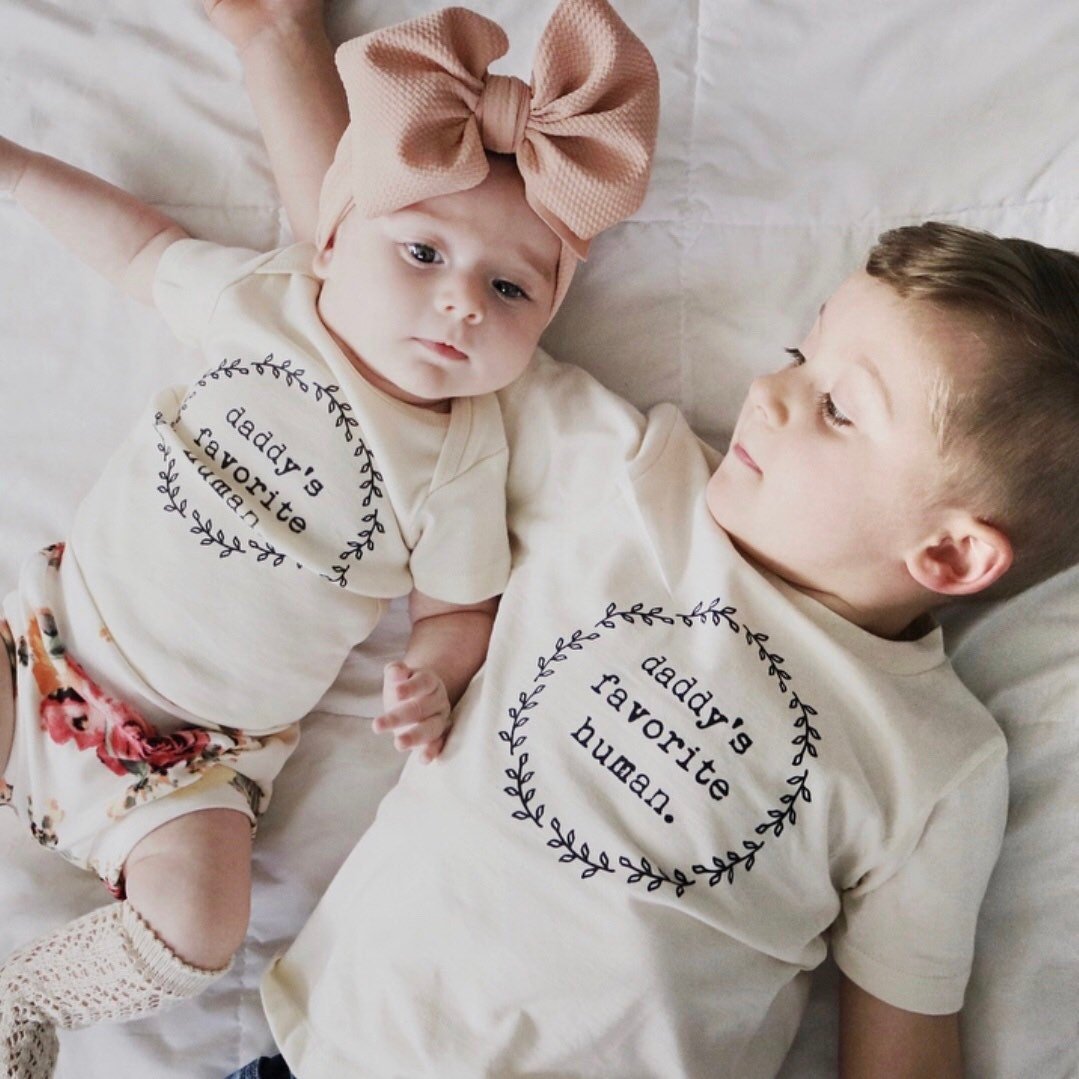 Daddy's Favorite Human Organic Baby Bodysuit
