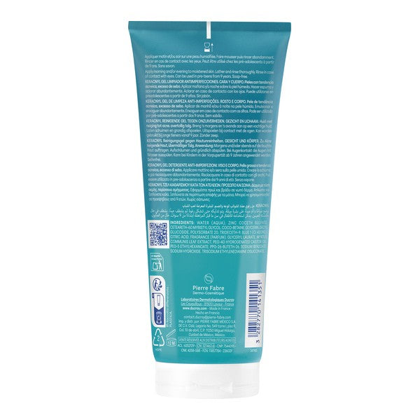 Ducray Keracnyl Foaming Gel Cleanser for Oily & Acne-Prone Skin