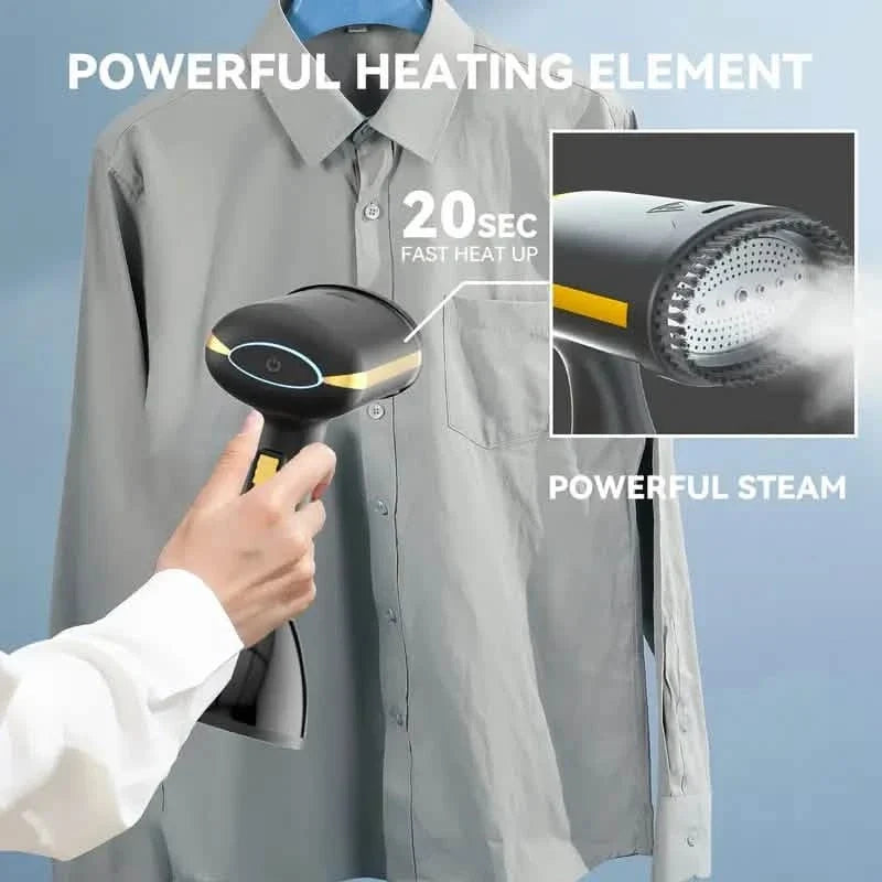Portable 1100W Steam Iron with 300ml Tank & Fast Heat-Up