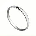 Silver Tone Classic Domed Wedding Band Ring