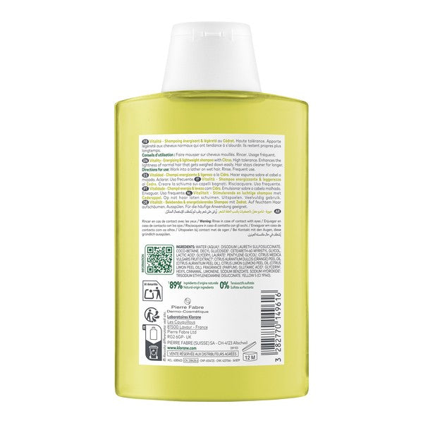Klorane Cedar Shampoo for Normal to Oily Hair
