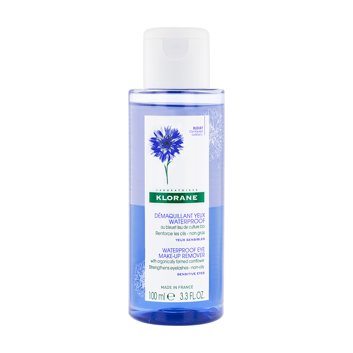 Klorane Waterproof Eye Makeup Remover with Cornflower