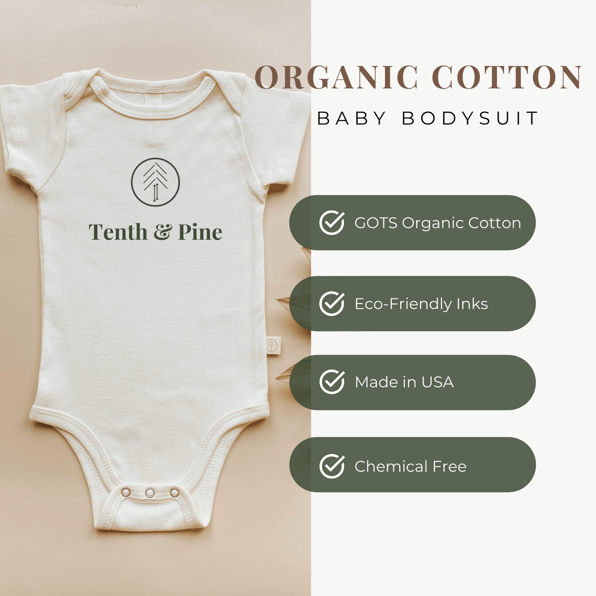 Pizza Gelato Beach Organic Cotton Baby Bodysuit