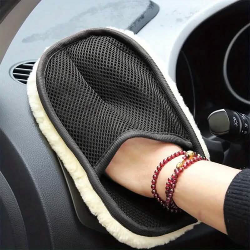 Soft Wool Car Cleaning Mitt