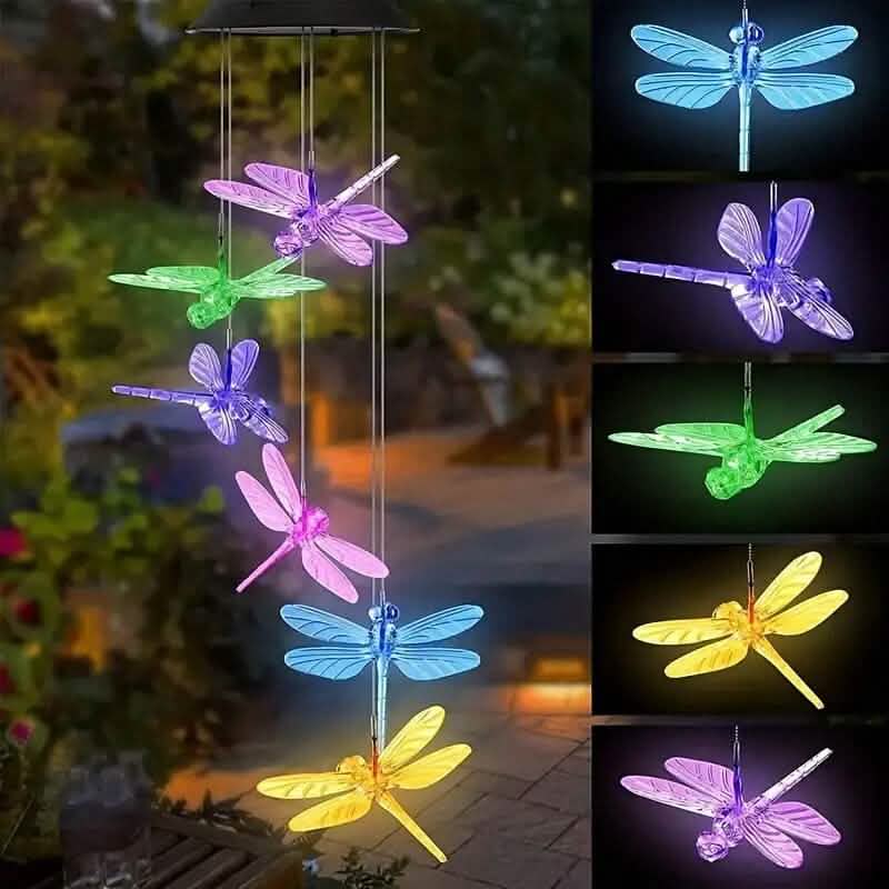 Solar Dragonfly Wind Chimes Lights