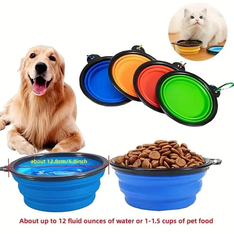 Travel-Friendly Pet Bowl - Durable TPR, Foldable & Chew-Resistant for Dogs & Cats