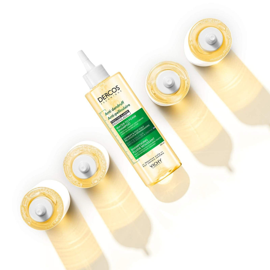 Vichy Dercos Anti-Dandruff Foaming Fluid Shampoo for Curly Hair