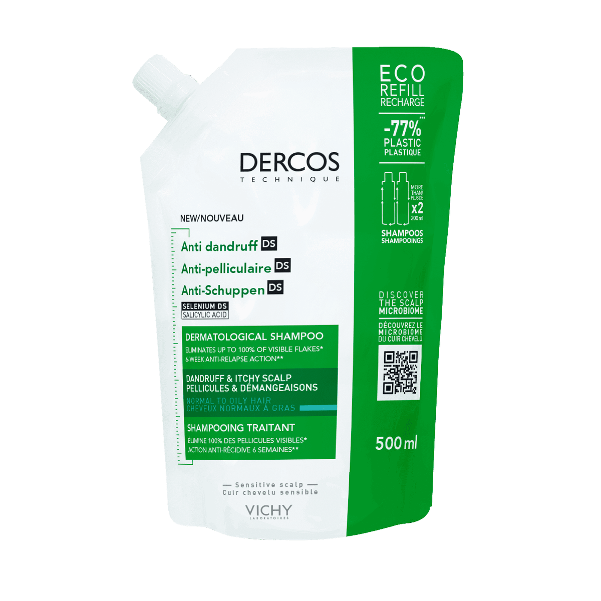 Vichy Dercos Eco-Recharge Antipelliculaire Shampoing Traitant