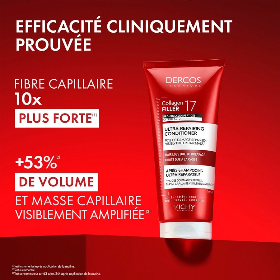 Vichy Dercos Collagen Filler 17 Ultra Repair Conditioner
