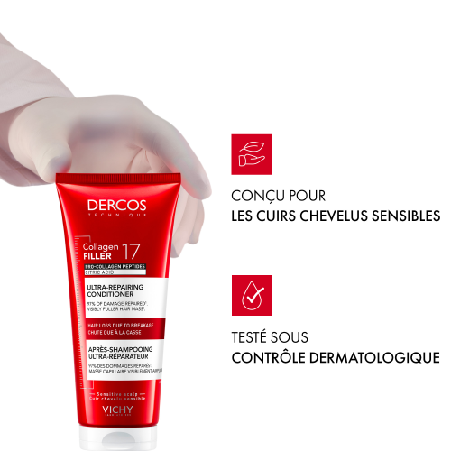 Vichy Dercos Collagen Filler 17 Ultra Repair Conditioner