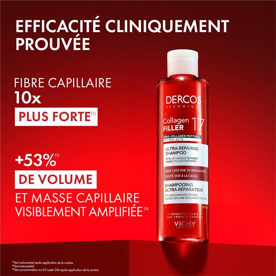 Vichy Dercos Collagen Filler 17 Ultra Repair Shampoo