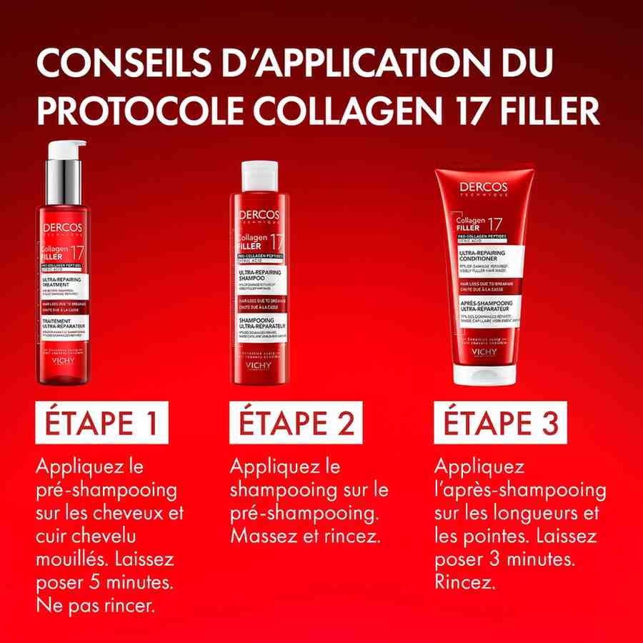 Vichy Dercos Collagen Filler 17 Ultra Repair Shampoo