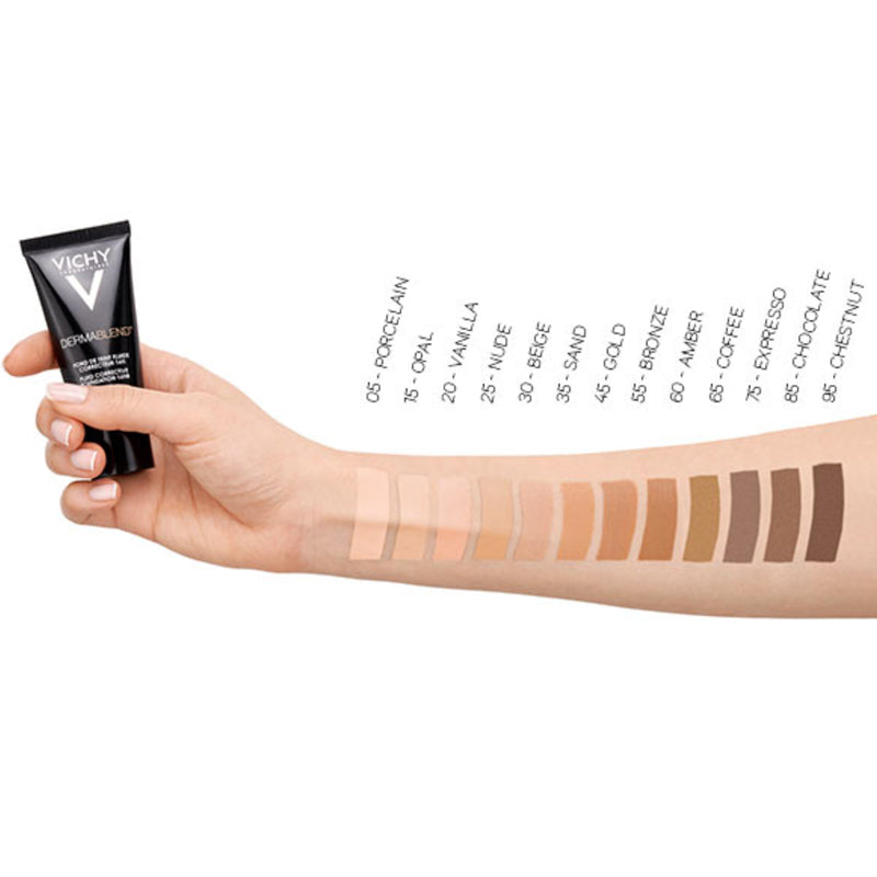 Vichy Dermablend Corrective Fluid Foundation Shade 35 Sand