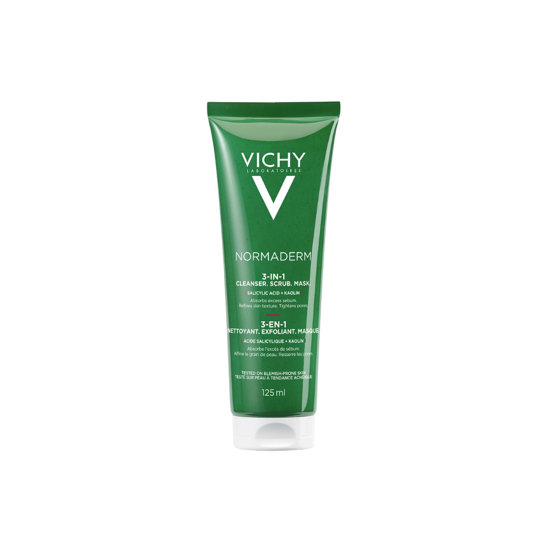 Vichy Normaderm 3-in-1 Cleanser, Exfoliator & Purifying Mask