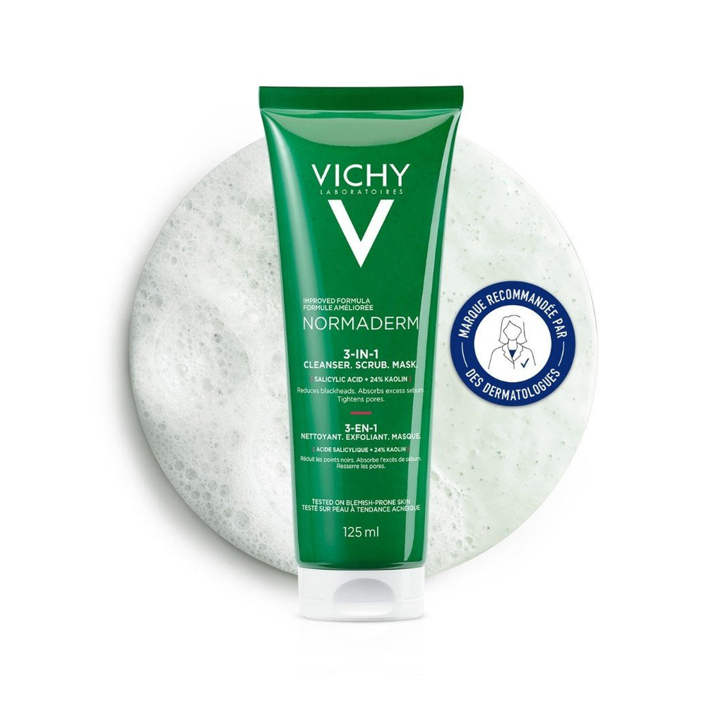 Vichy Normaderm 3-in-1 Cleanser, Exfoliator & Purifying Mask
