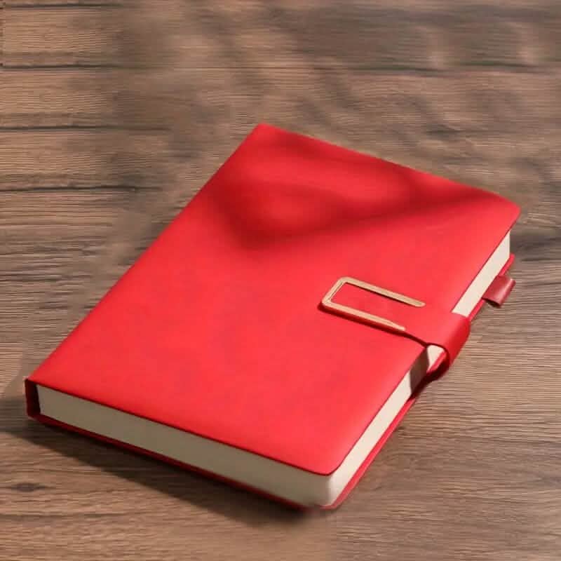 Vintage A5 Leatherbound Notebook with Personalized Soft Cover and Bookmark